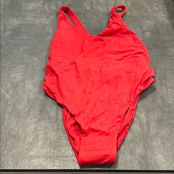 Toluca Red One Piece Swimsuit - Picture 2 of 4